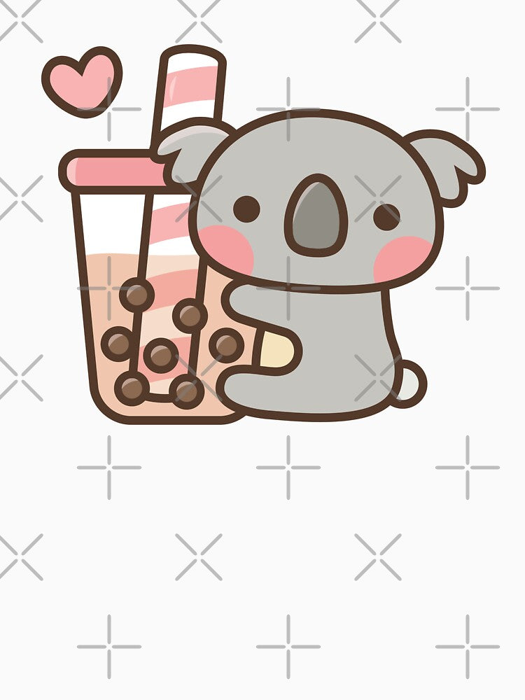 Cute Koala Bear And Bubble Tea by rustydoodle T-Shirts, Hoodie, Sweatshirt | BlankRebels.com (Image 3)