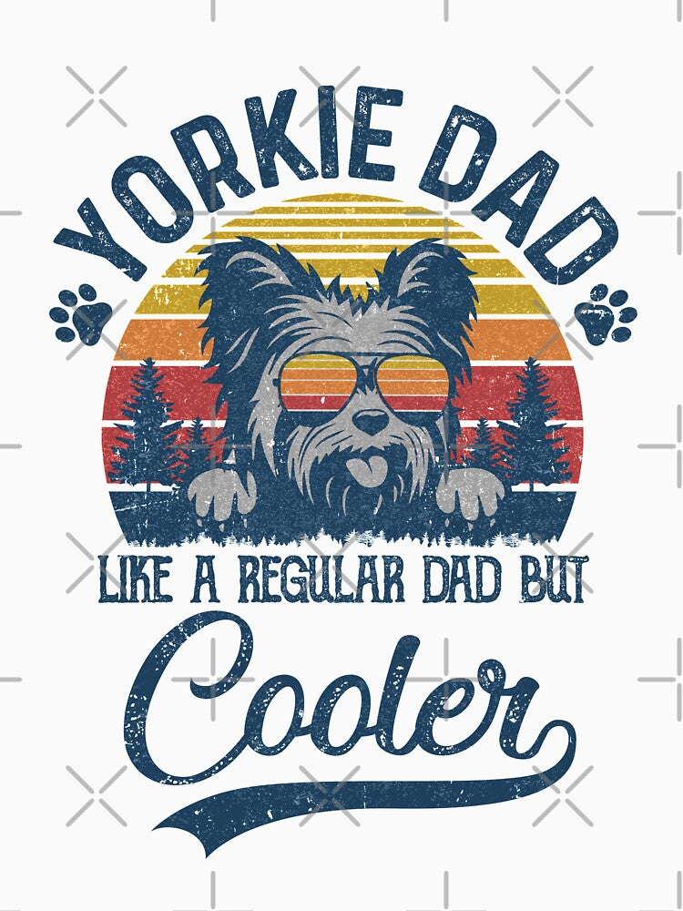 Vintage Yorkie Dad Like A Regular Dad But Cooler Funny by Kayla Alice Mooney T-Shirts, Hoodie, Sweatshirt (Image 3)