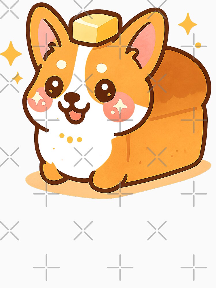 Cute Kawaii Corgi, Bread Loaf Corgi, Kawaii Corgi by graphic-genie T-Shirts, Hoodie, Sweatshirt | BlankRebels.com (Image 3)