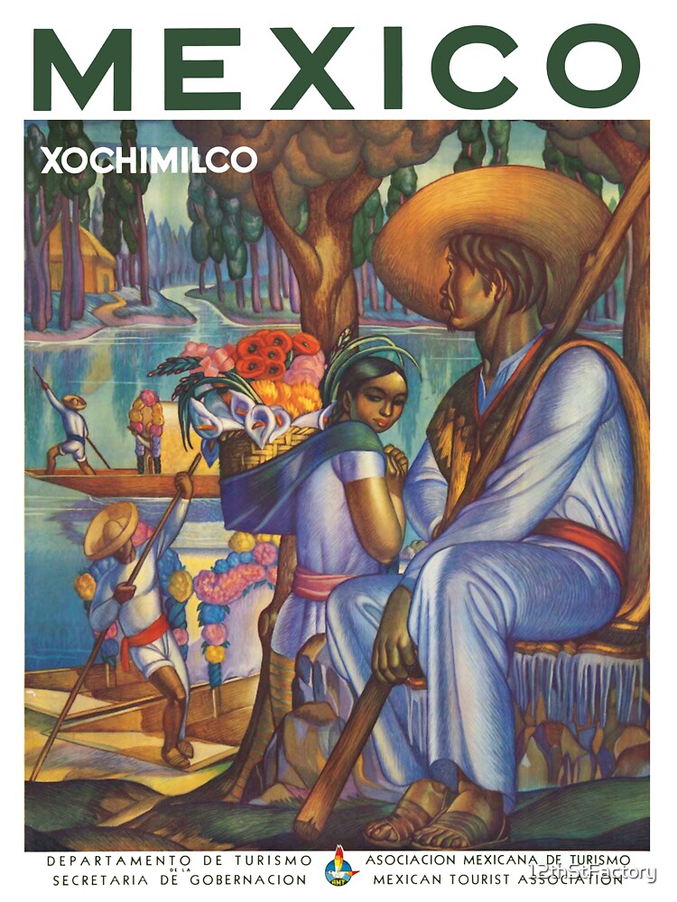 VINTAGE MEXICO TRAVEL Poster, Mexico Mexican Travel Art Poster or Canvas Print, Vintage Travel Posters by... (Image 3)