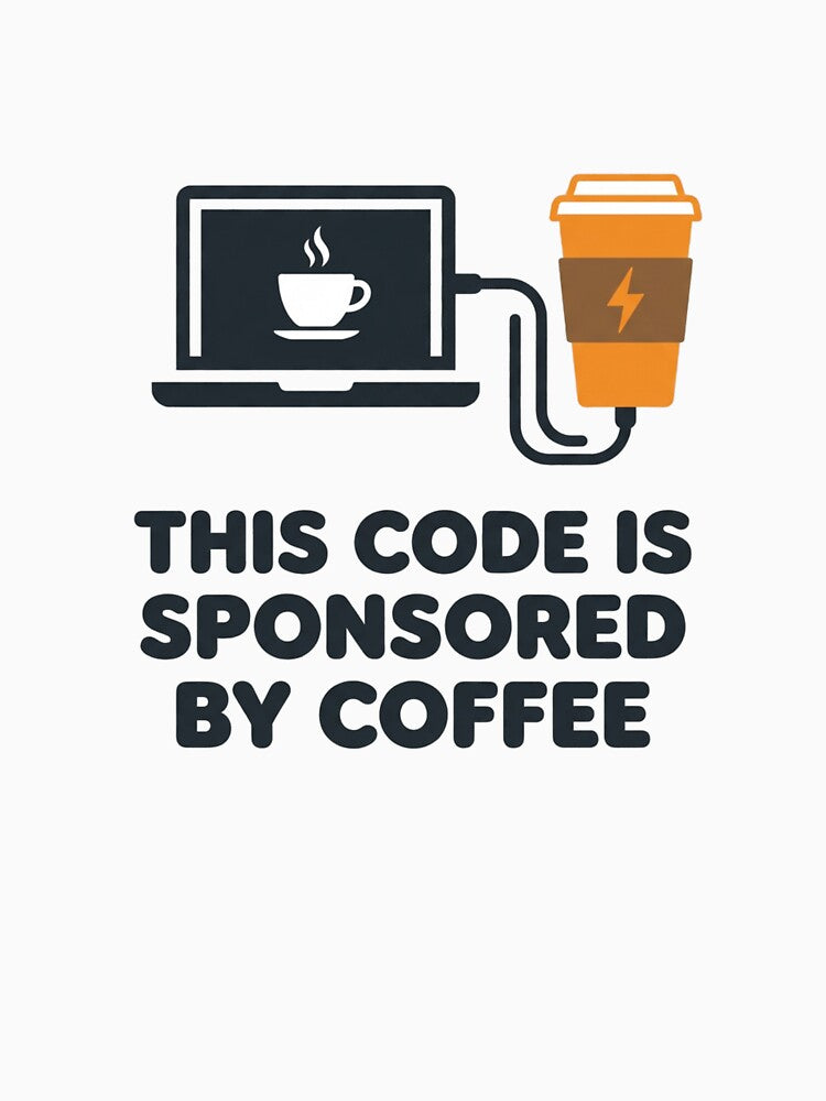 This Code Is Sponsored By Coffee Programmer Developer Humor Gift by DuckShip T-Shirts, Hoodie, Sweatshirt (Image 3)