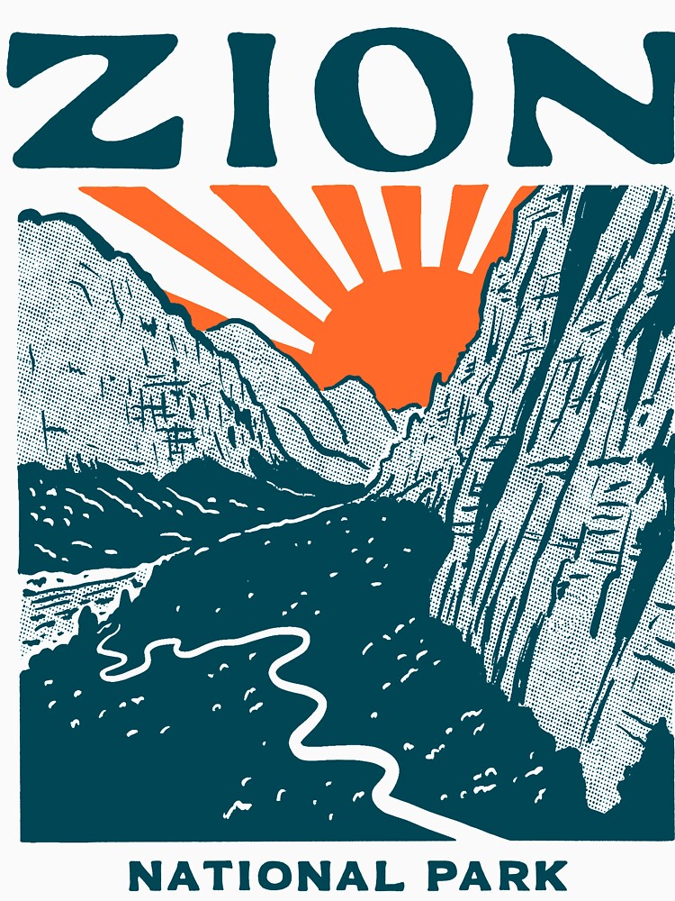 Vintage Zion National Park by lorenklein T-Shirts, Hoodie, Sweatshirt | BlankRebels.com (Image 3)