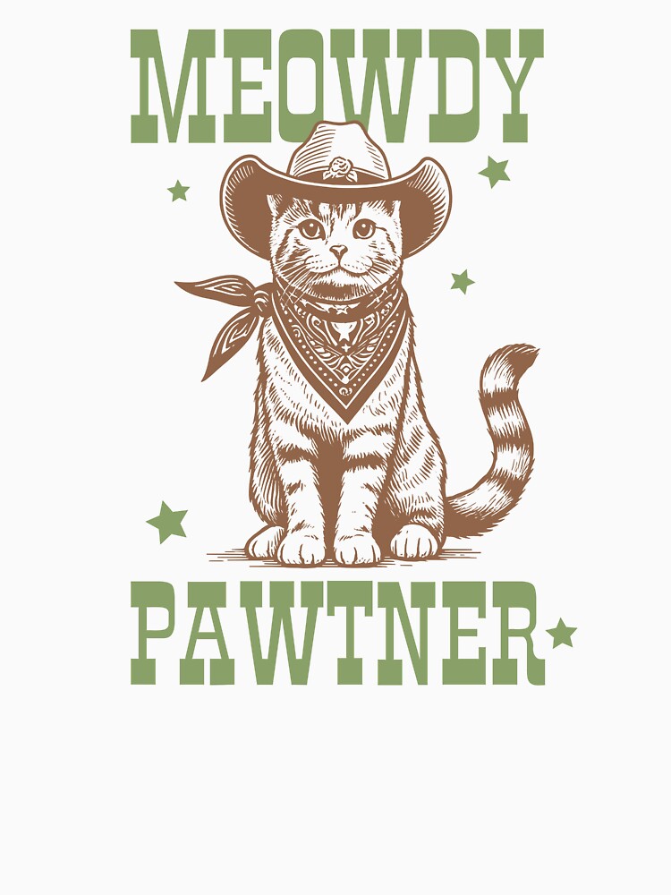 Meowdy Pawtner by katielynn5 T-Shirts, Hoodie, Sweatshirt | BlankRebels.com (Image 3)