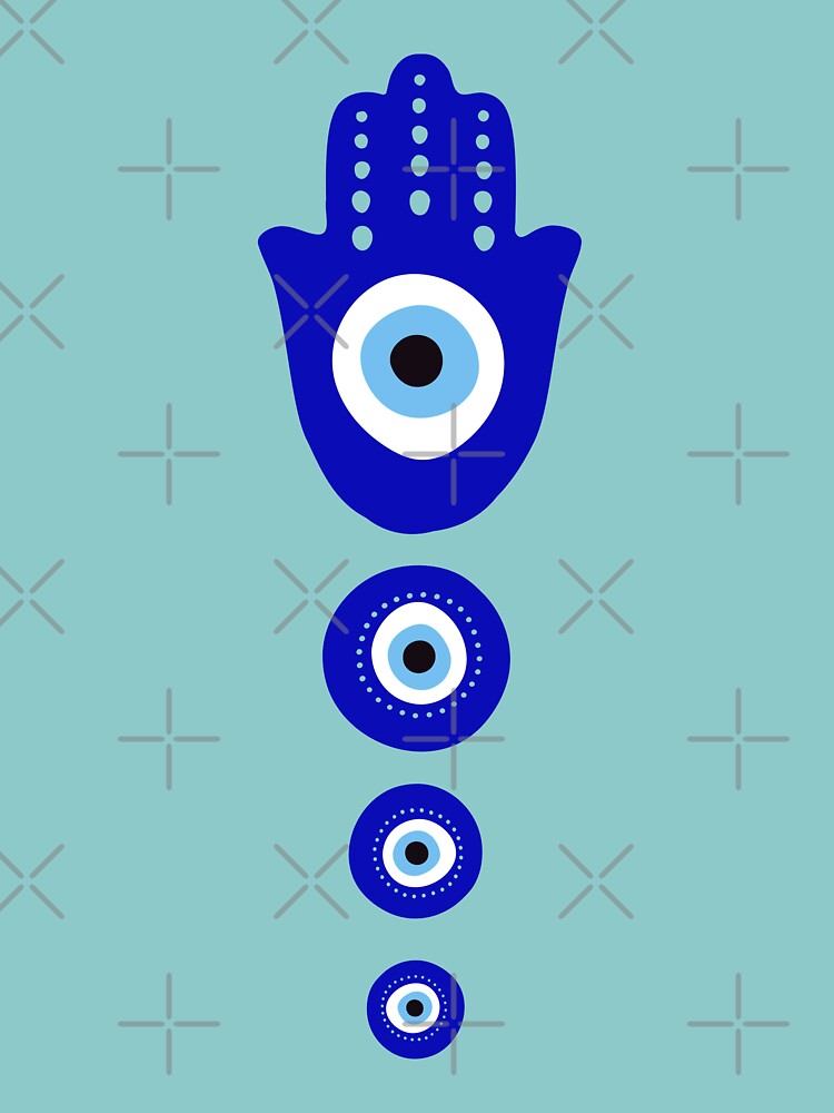The Evil Eye, symbol of protection, blue by AlfabetDesign T-Shirts, Hoodie, Sweatshirt | BlankRebels.com (Image 3)