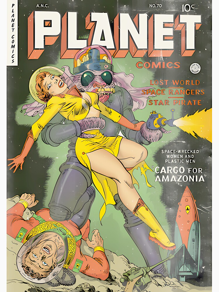 Planet Comics Cover Tshirt by metaphoredesign Hoodie, Sweatshirt | BlankRebels.com (Image 3)