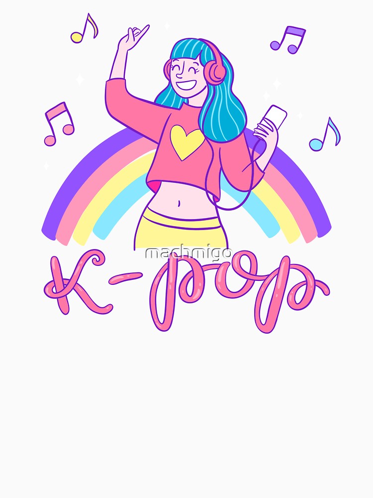 K-Pop Music Girl by machmigo T-Shirts, Hoodie, Sweatshirt | BlankRebels.com (Image 3)