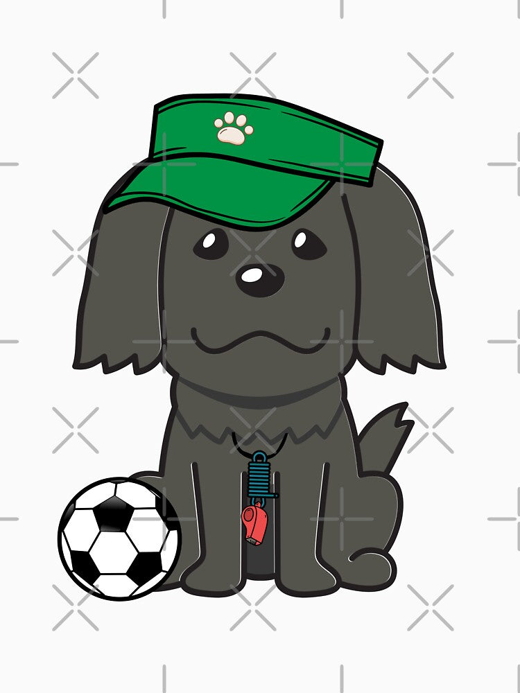 Soccer Player Black dog by Pet Station