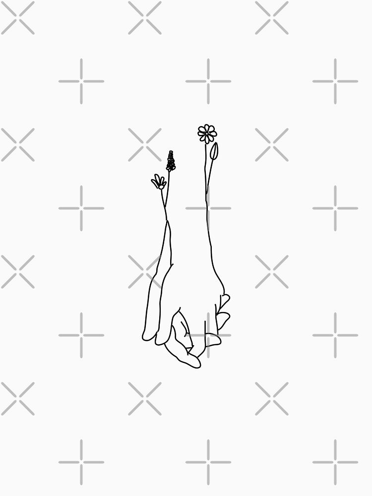 Holding hands Doodle Drawing by ditsydoodles T-Shirts, Hoodie, Sweatshirt | BlankRebels.com (Image 3)