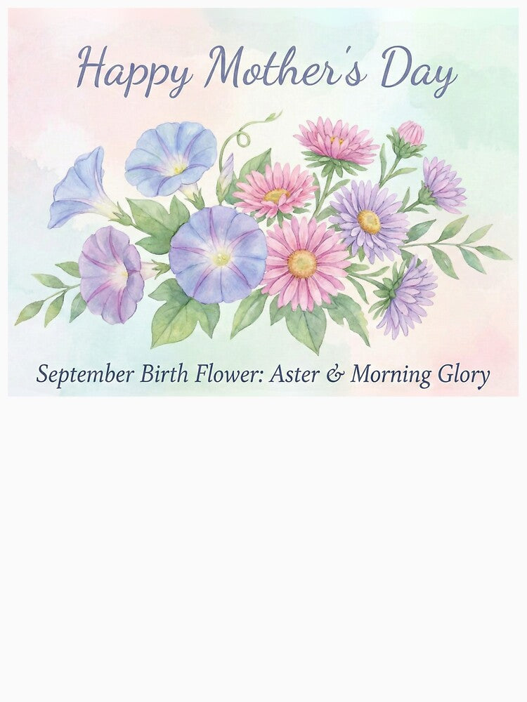 Mother's Day - September Birth Flower by HeyyItsNikki T-Shirts, Hoodie, Sweatshirt | BlankRebels.com (Image 3)