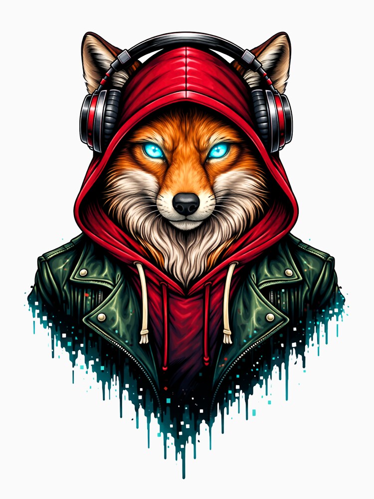 Coder Fox – Smart Tech Developer Streetwear Animal Art by ColorSplash123 T-Shirts, Hoodie, Sweatshirt (Image 3)