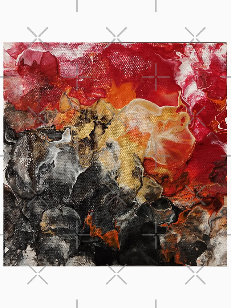 Resurgence | Red and Gold Abstract Fluid Art | Abstract Painting by MyArtYourProducts T-Shirts, Hoodie, Sweatshirt (Image 3)