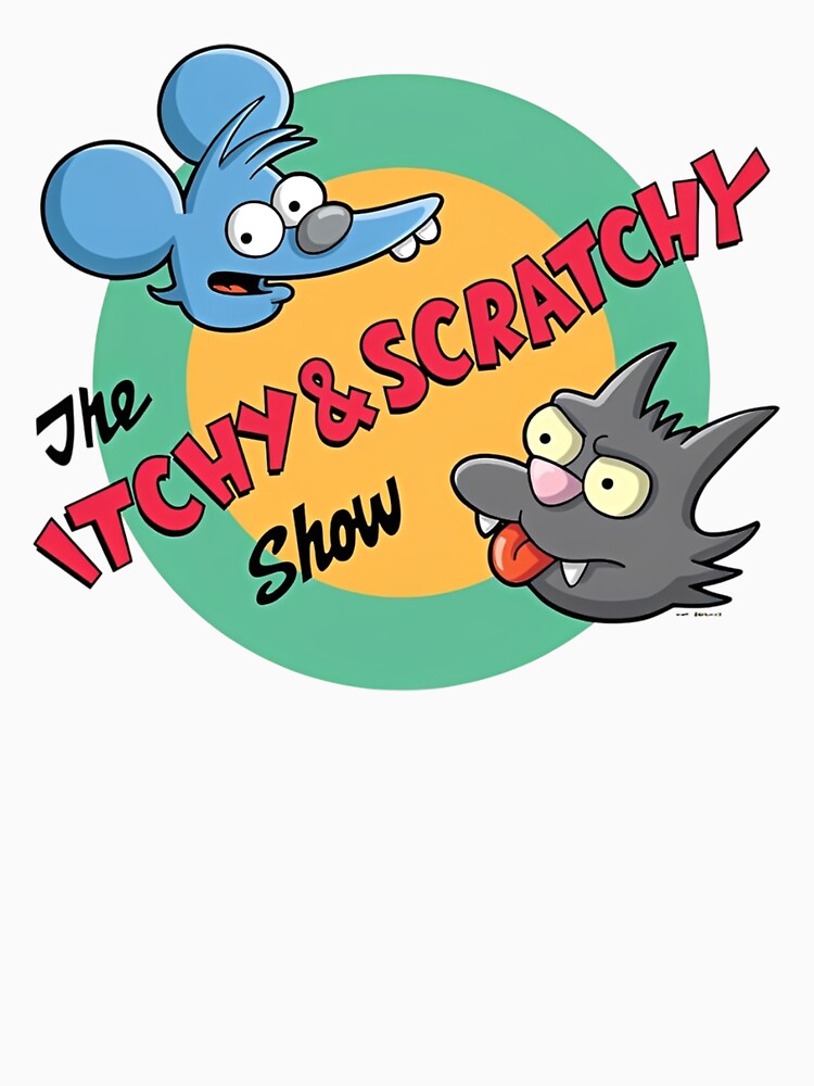 The Itchy and Scratchy Show Retro Circle Logo by Moonpaw-Whimsy