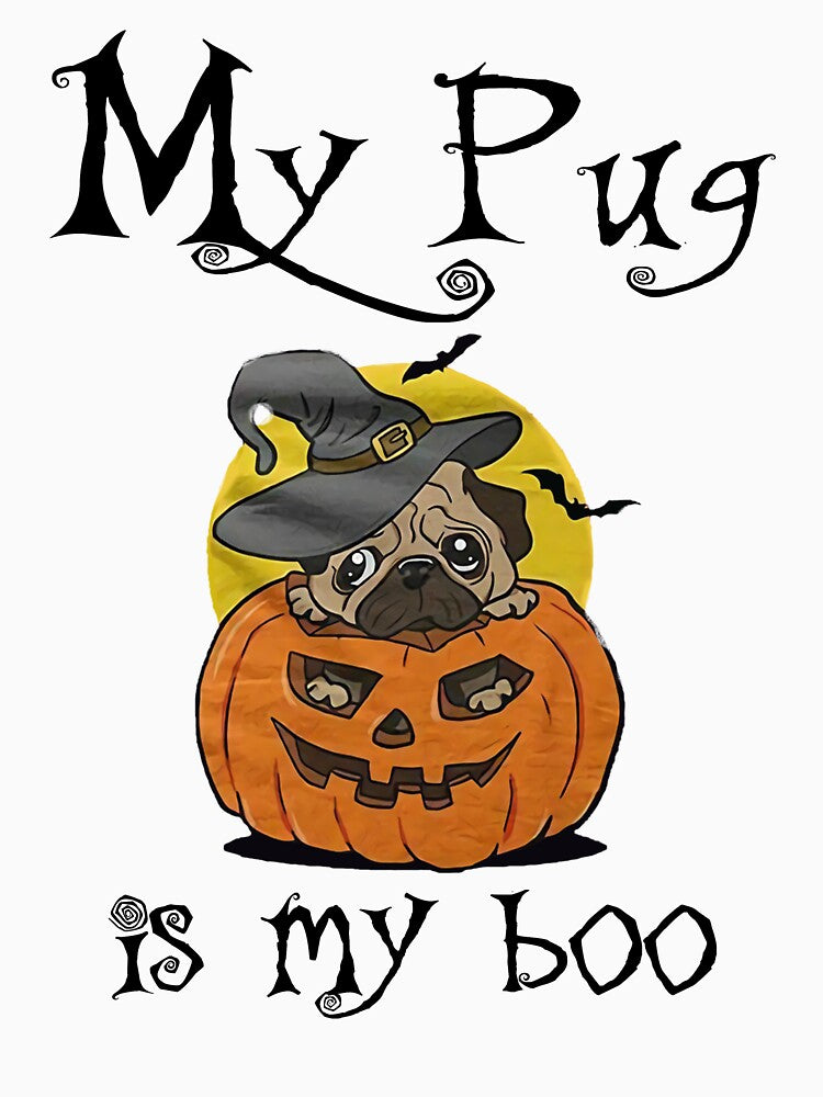My Pug Is My Boo Funny Pug Dog Lover Halloween by DNW-art T-Shirts, Hoodie, Sweatshirt | BlankRebels.com (Image 3)