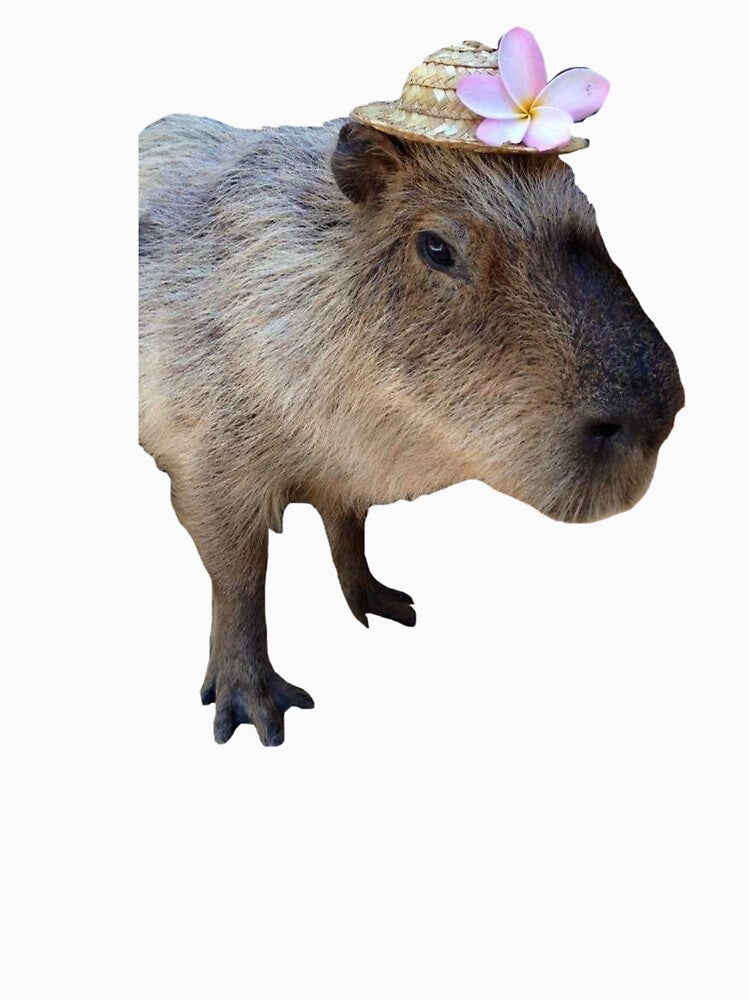 Capybara wearing flower hat by SillyLittleSnek T-Shirts, Hoodie, Sweatshirt | BlankRebels.com (Image 3)