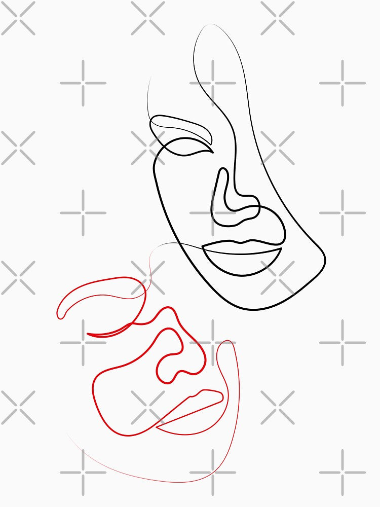 Awake not Awake | One Line Drawing | One Line Art by One-Line-Artist T-Shirts, Hoodie, Sweatshirt | BlankRebels.com (Image 3)