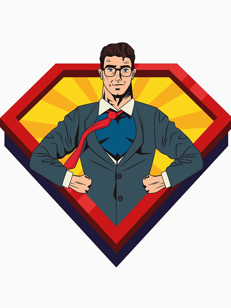 SuperHero in suit by SeedsplashMerch