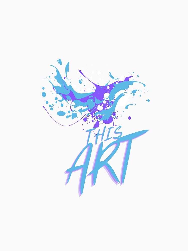 Blue purple abstract art t-shirt by Richstd