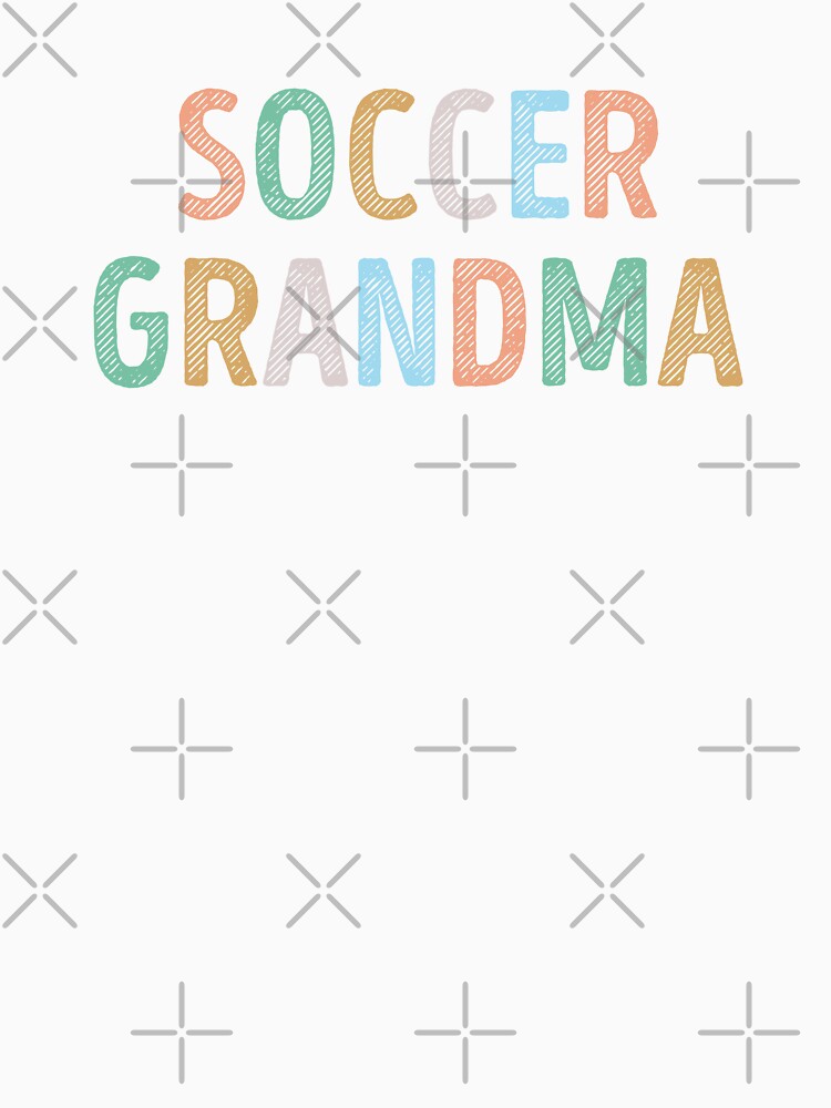 Colorful Typography Soccer Grandma by RareBunny