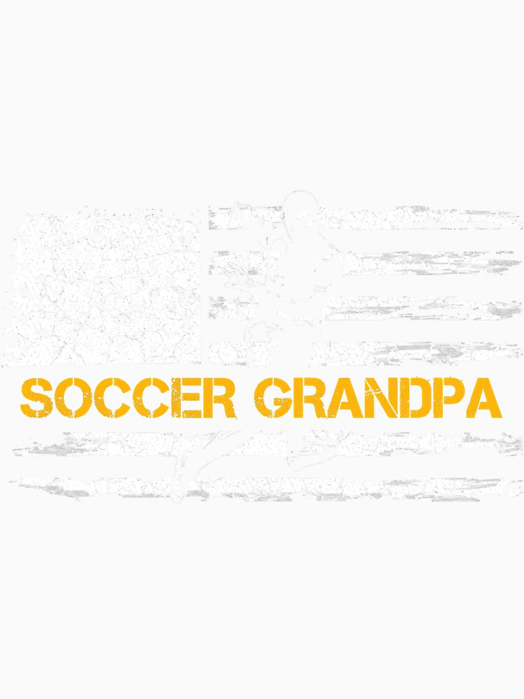 Vintage Usa Flag Proud Soccer Grandpa by SkyCloudBlue