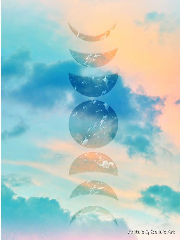 Unicorn Pastel Clouds Moon Phases #2 #decor #art by Anita's & Bella's Art T-Shirts, Hoodie, Sweatshirt (Image 3)