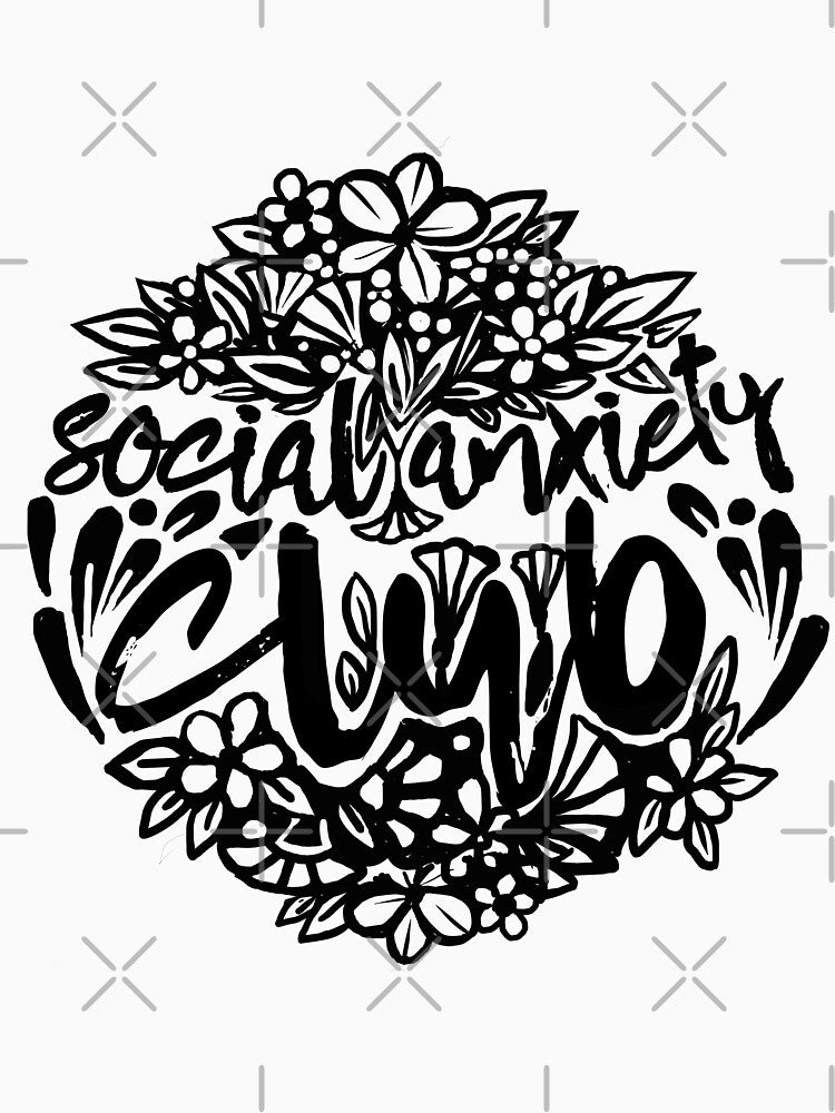 Social Anxiety Club Flower Style by DarrriaDesign T-Shirts, Hoodie, Sweatshirt | BlankRebels.com (Image 3)