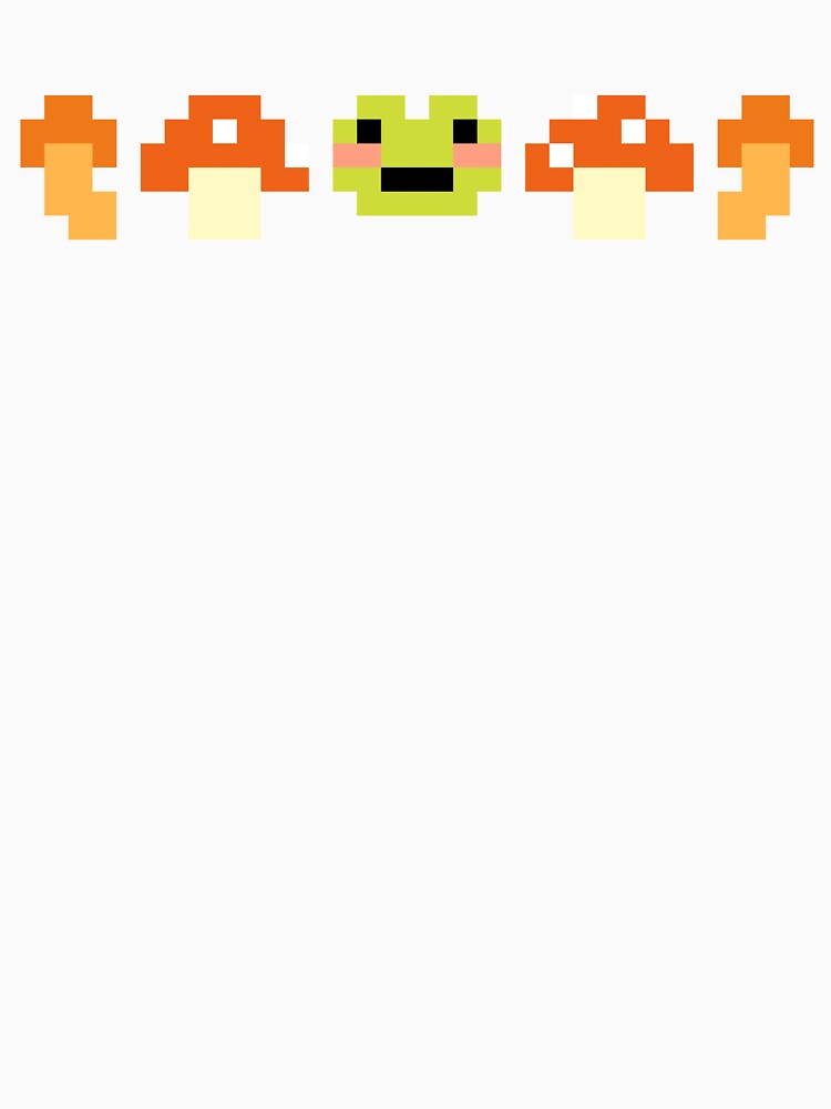 Pixel Frog Mushroom – Cute Retro Pixel Art Nature Design by Aku-passion