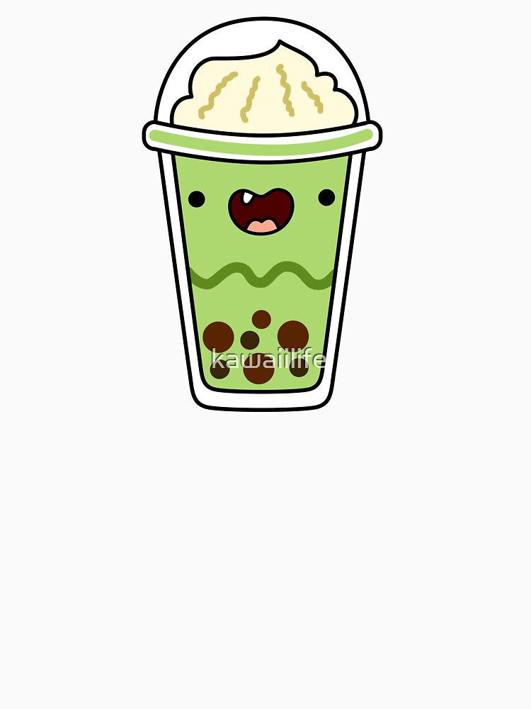 Kawaii Matcha Boba Tea by kawaiilife T-Shirts, Hoodie, Sweatshirt | BlankRebels.com (Image 3)
