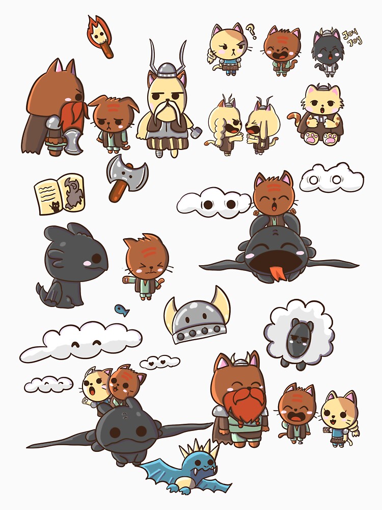 How to train your dragon michi version by KatnissSakura T-Shirts, Hoodie, Sweatshirt | BlankRebels.com (Image 3)