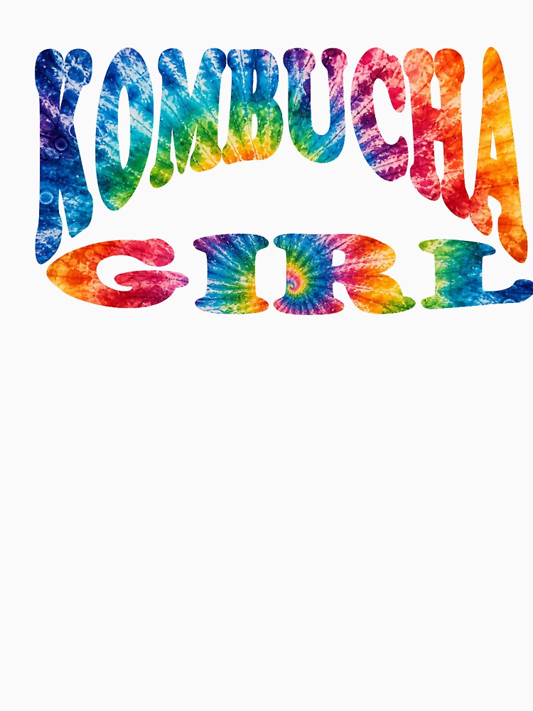 Kombucha Girl, Tie‑Dye wellness lifestyle Design for lovers of fermented drinks by shorethings