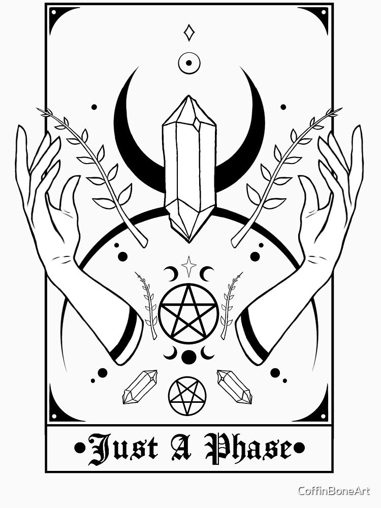 Just a Phase (white) by CoffinBoneArt T-Shirts, Hoodie, Sweatshirt | BlankRebels.com (Image 3)