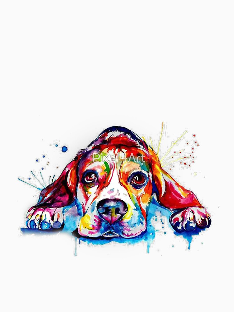 Dog Drawing Watercolor by Pixel4Art T-Shirts, Hoodie, Sweatshirt | BlankRebels.com (Image 3)