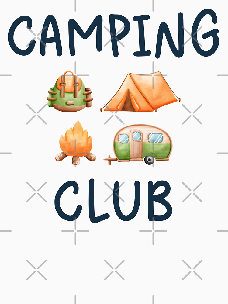 Camping Club - campfire, camping tent, camping trailer, backpack by TasimaDesign T-Shirts, Hoodie, Sweatshirt (Image 3)