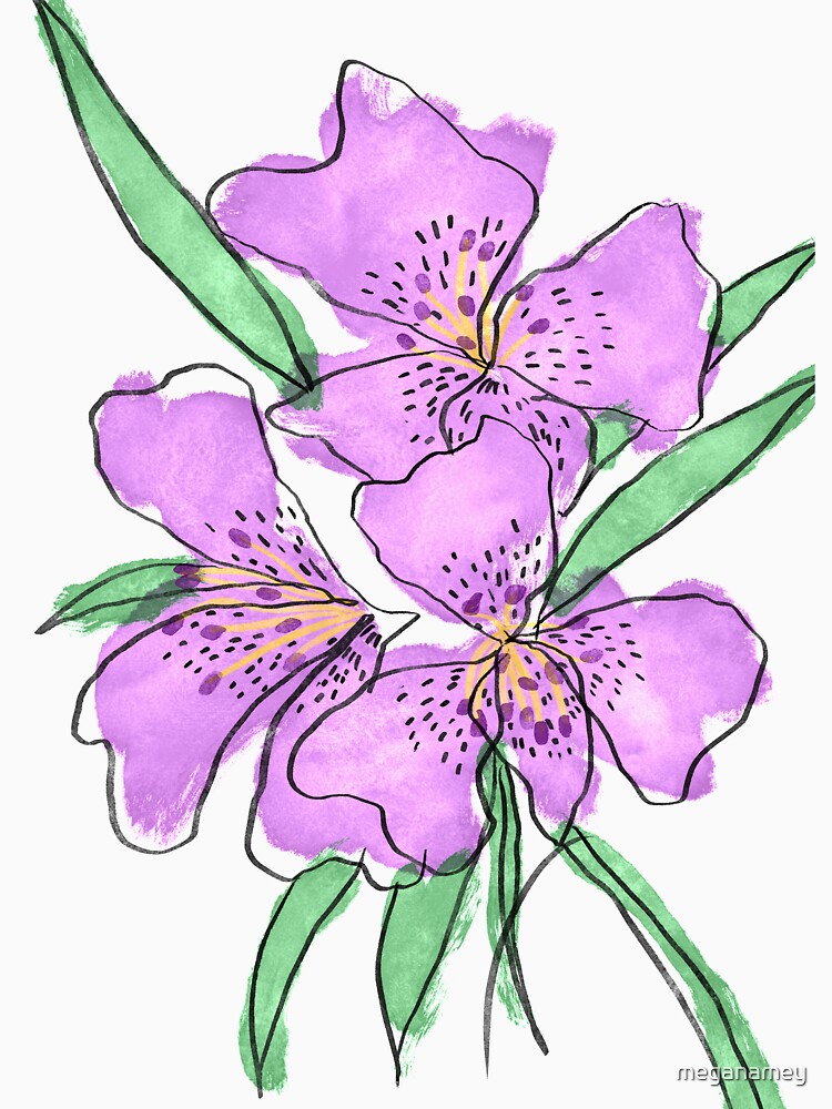 Freesias Botanical Illustration by meganamey T-Shirts, Hoodie, Sweatshirt | BlankRebels.com (Image 3)
