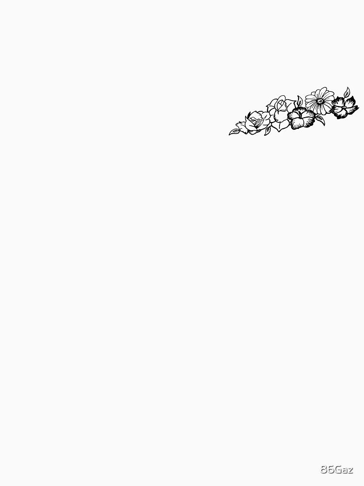 Multiple Flowers - Black And White - Traditional tattoo by 86Gaz T-Shirts, Hoodie, Sweatshirt | BlankRebels.com (Image 3)