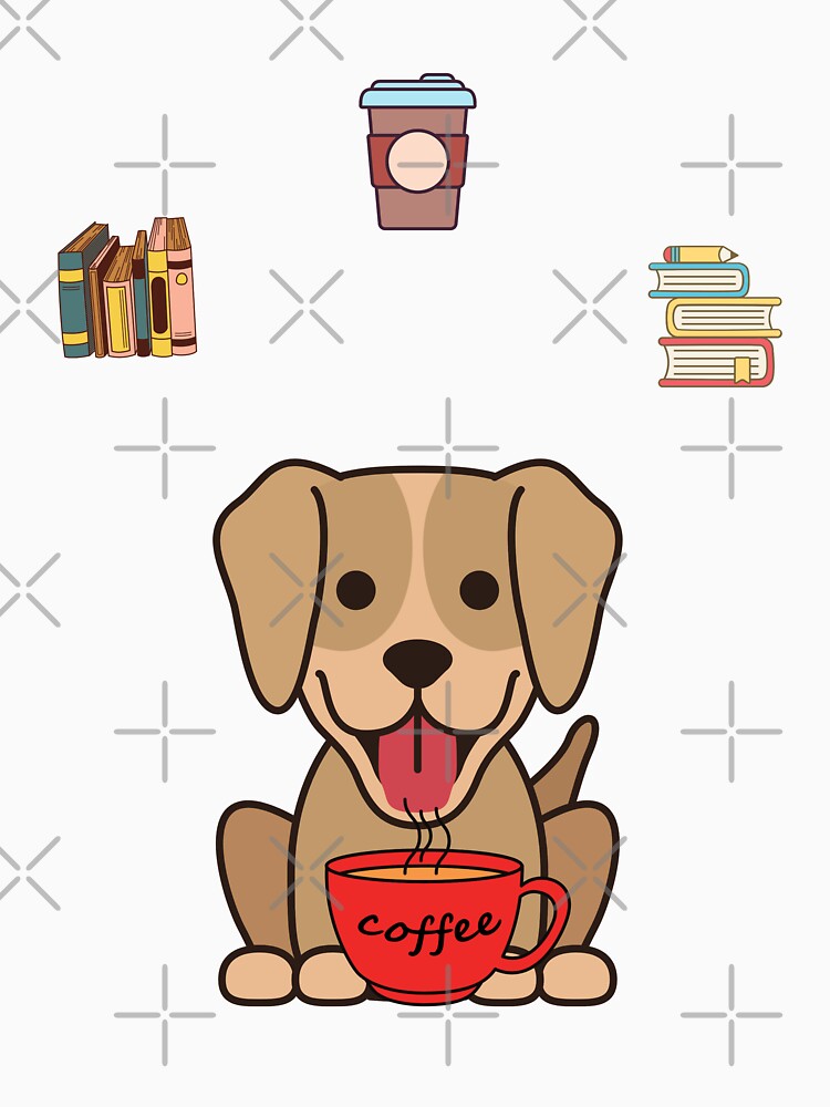 Dogs, books and coffee by tripanthias T-Shirts, Hoodie, Sweatshirt | BlankRebels.com (Image 3)