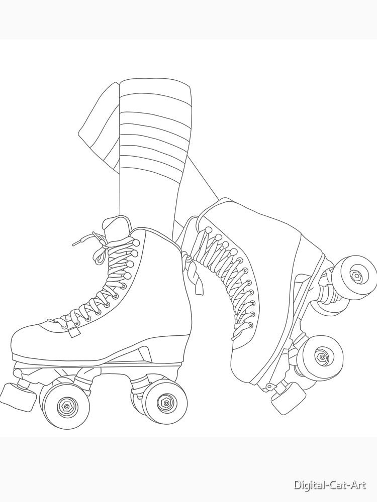 Skates outline by Digital-Cat-Art T-Shirts, Hoodie, Sweatshirt | BlankRebels.com (Image 3)