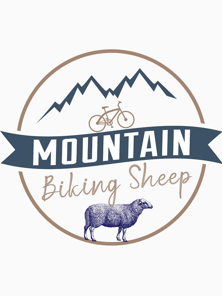 Mountain Biking Sheep Funny Design for Mountain Biking Lovers & Fans - Christmas gift Idea by WhiteTears... (Image 3)