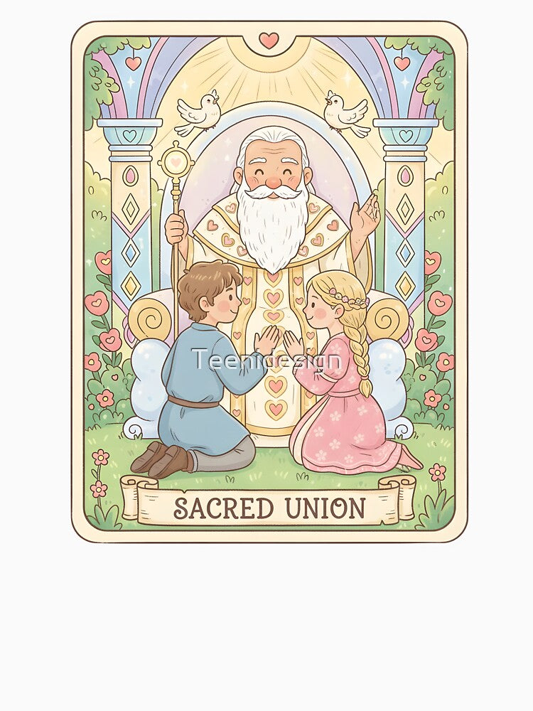 Sacred Union Tarot Card Illustration. by Teenidesign T-Shirts, Hoodie, Sweatshirt | BlankRebels.com (Image 3)