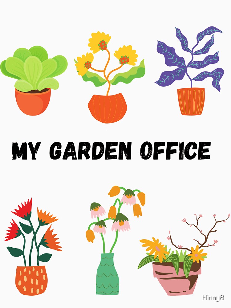 Potted Botanical Floral Flower in for my Garden Office by Hinny8 T-Shirts, Hoodie, Sweatshirt | BlankRebels.com (Image 3)