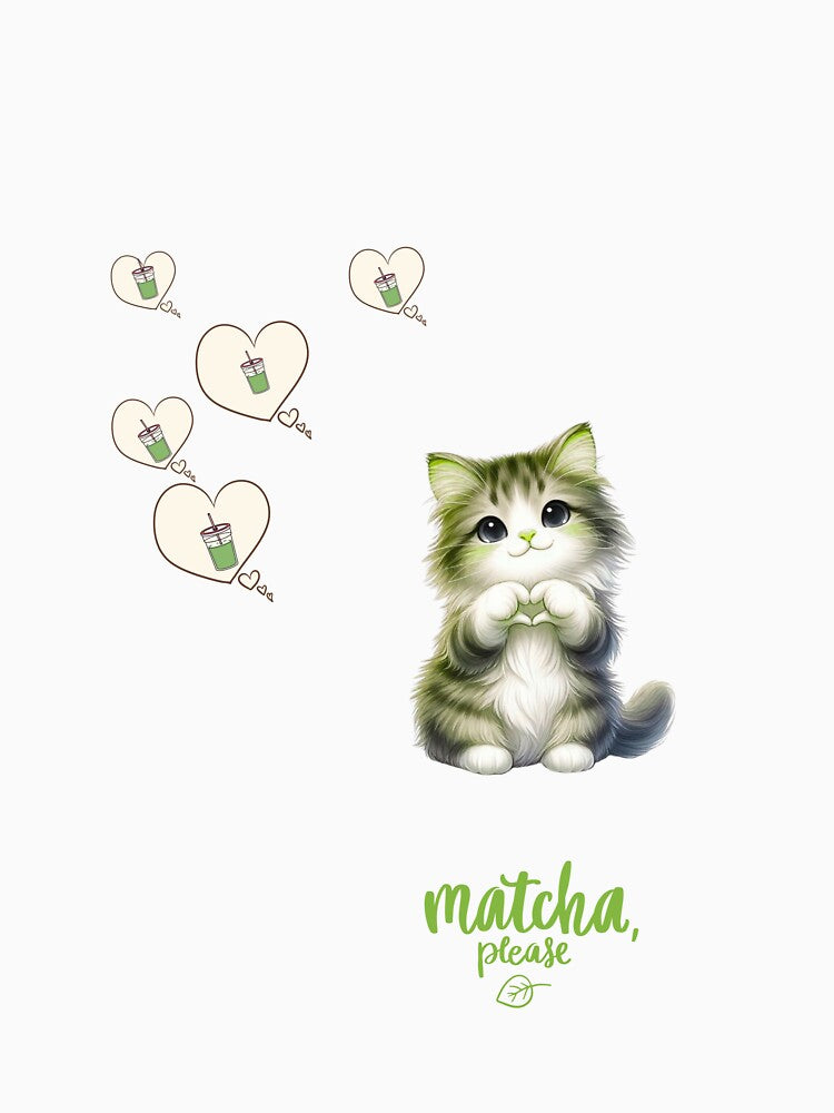 Matcha Cat iPhone Case | Kawaii Green Tea Lover Phone Cover | Cute Matcha Aesthetic Gift by mirozeliea... (Image 3)
