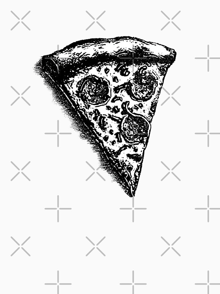 Black and white pizza slice by MendaciousMina T-Shirts, Hoodie, Sweatshirt | BlankRebels.com (Image 3)