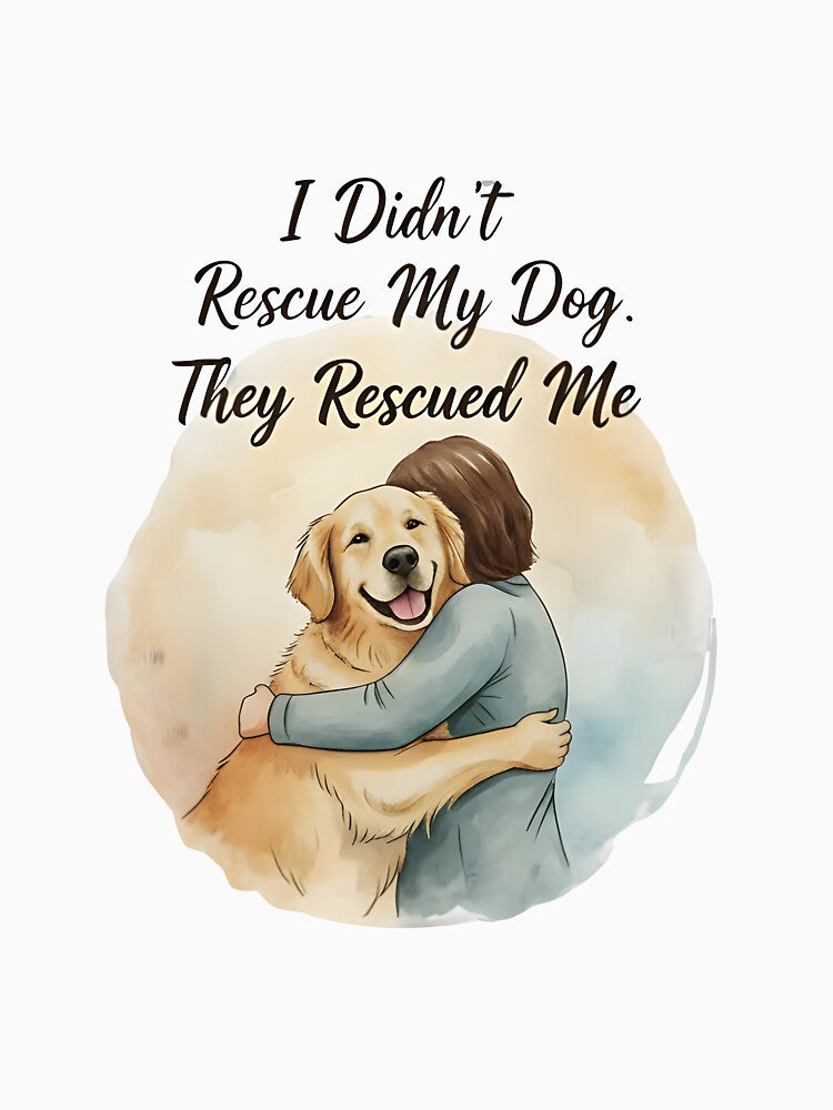 Rescue Dog T-shirt – Cute Pet Lover Gift for Dog Moms & Dads by Print Era