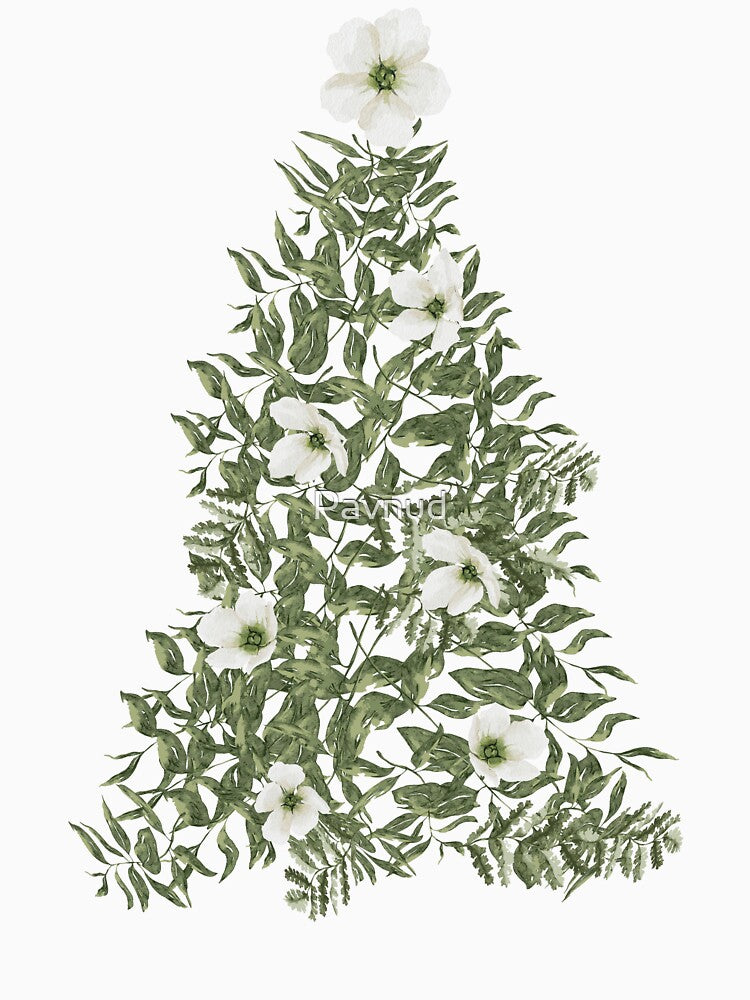 Floral Christmas Tree by Pavnud T-Shirts, Hoodie, Sweatshirt | BlankRebels.com (Image 3)