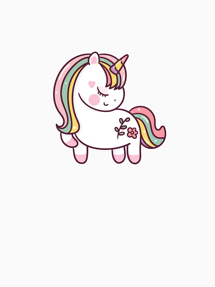 Kawaii Unicorn Rainbow Shy Blushing Heart by Simplyy  Unique T-Shirts, Hoodie, Sweatshirt | BlankRebels.com (Image 3)