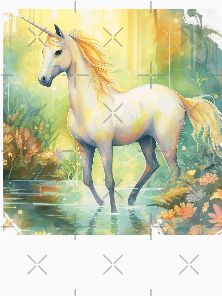 Watercolor Unicorn Art by TheAnimalZ00 T-Shirts, Hoodie, Sweatshirt | BlankRebels.com (Image 3)