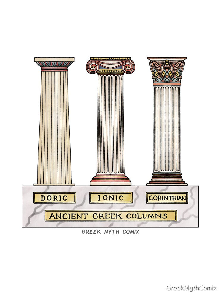Polychrome Ancient Greek Column Orders T-Shirts, Hoodie, Sweatshirt