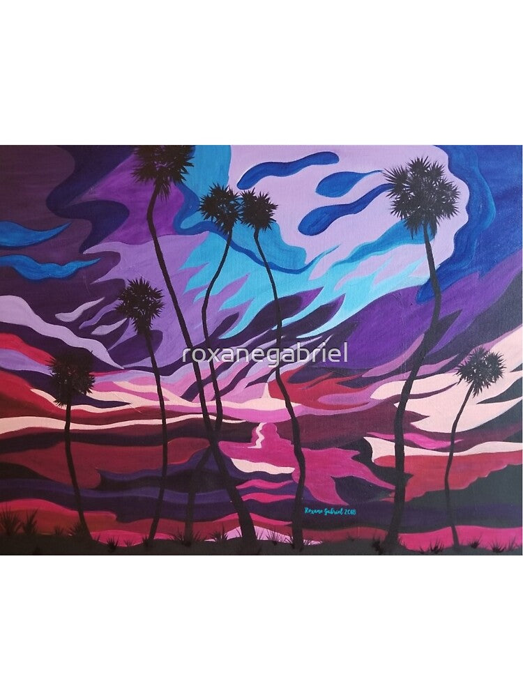 Palm Picnic, Palm Trees, Beach Sunset, Abstract Beach Sunset, Modern Sunset by roxanegabriel T-Shirts, Hoodie,... (Image 3)