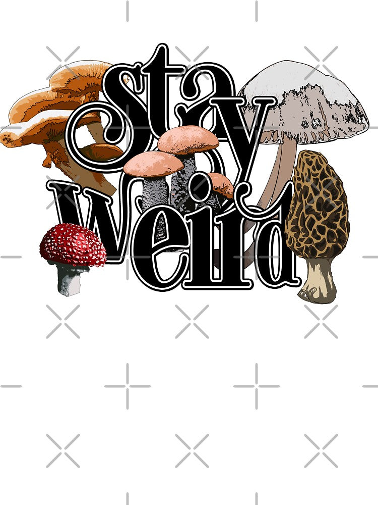 Stay Weird Mushroom multicoler funny psychedlic by Doooriginals T-Shirts, Hoodie, Sweatshirt | BlankRebels.com (Image 3)