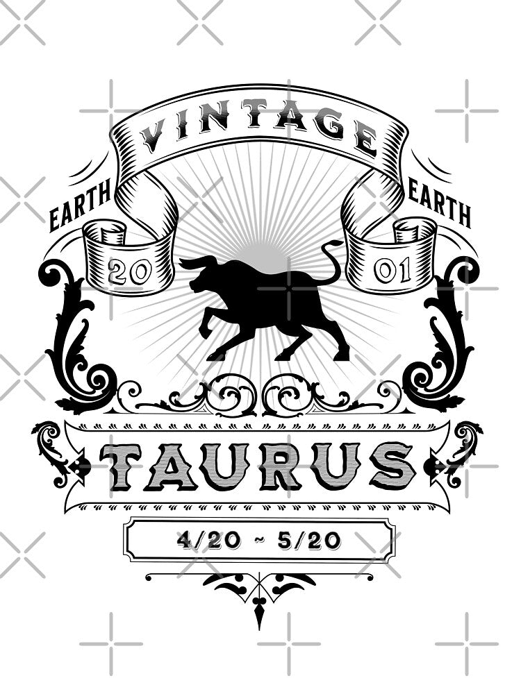 The Zodiac Sign of Taurus Black and White 2001 by rhombusOnion T-Shirts, Hoodie, Sweatshirt | BlankRebels.com (Image 3)