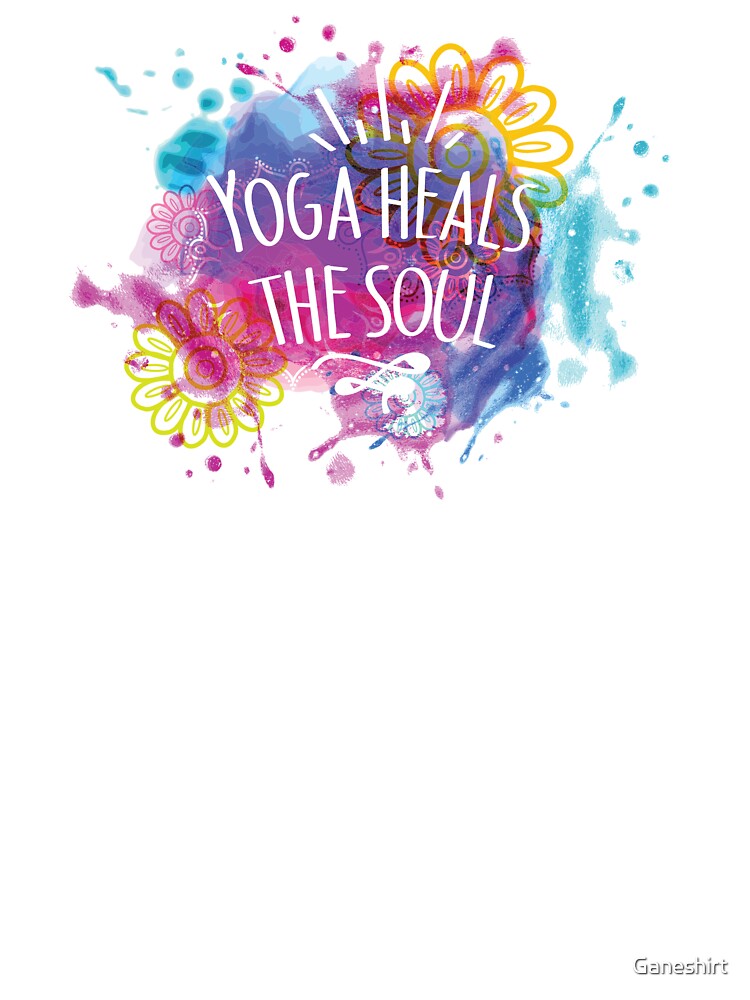 Yoga heals the soul - women by Ganeshirt T-Shirts, Hoodie, Sweatshirt | BlankRebels.com (Image 3)